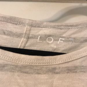 LOFT Boatneck striped long sleeve tee